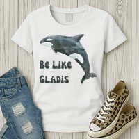 Be Like Gladis The Yacht Sinking Killer Whale Sink The Rich With White Gladys Womens T-Shirt
