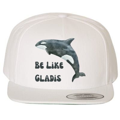 Be Like Gladis The Yacht Sinking Killer Whale Sink The Rich With White Gladys Wool Snapback Cap