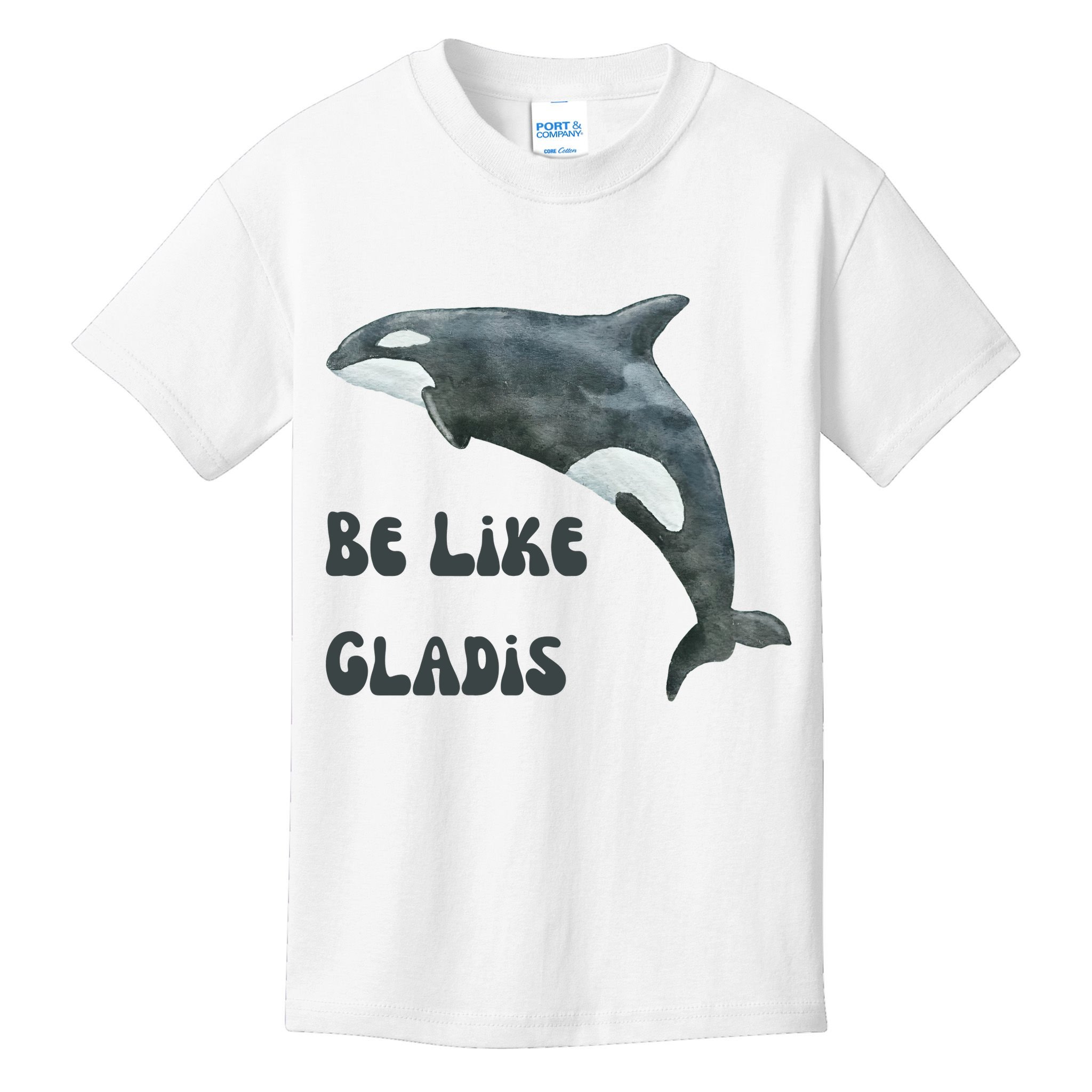 Be Like Gladis The Yacht Sinking Killer Whale Sink The Rich With White Gladys Kids T-Shirt