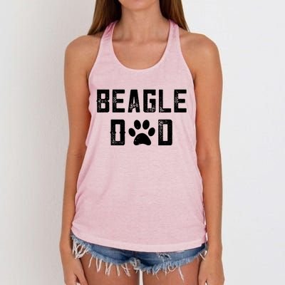 Beagle Lover Gifts I Love My Beagle Dad Beagle Owner Gifts Women's Knotted Racerback Tank