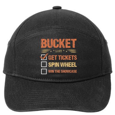 Bucket List Get Tickets Spin Wheel Win The Showcase Checkbox 7-Panel Snapback Hat