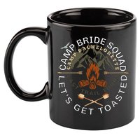 Bride Lets Get Toasted Camping Funny Bachelorette Gift 11oz C Handle Ceramic Mug