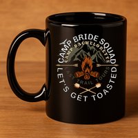 Bride Lets Get Toasted Camping Funny Bachelorette Gift 11oz C Handle Ceramic Mug