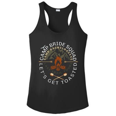 Bride Lets Get Toasted Camping Funny Bachelorette Gift Ladies PosiCharge Competitor Racerback Tank