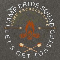 Bride Lets Get Toasted Camping Funny Bachelorette Gift Cotton Canvas Backpack