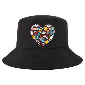 Book Lover Heart Shape reading club Librarian Library gifts Cool Comfort Performance Bucket Hat