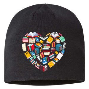 Book Lover Heart Shape reading club Librarian Library gifts Sustainable Beanie