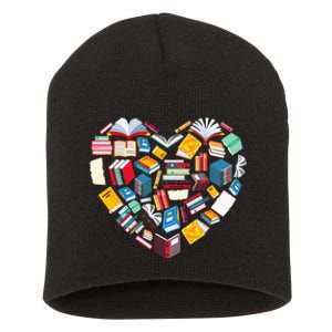 Book Lover Heart Shape reading club Librarian Library gifts Short Acrylic Beanie