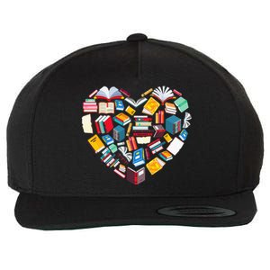 Book Lover Heart Shape reading club Librarian Library gifts Wool Snapback Cap