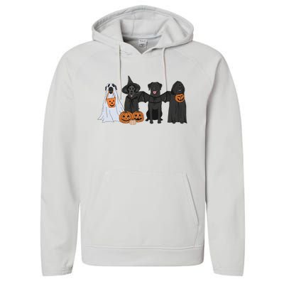 Black Labrador Halloween Performance Fleece Hoodie