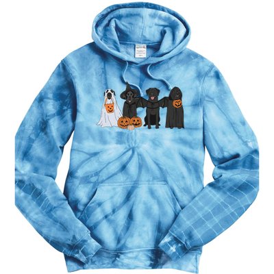 Black Labrador Halloween Tie Dye Hoodie