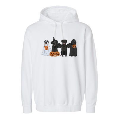 Black Labrador Halloween Garment-Dyed Fleece Hoodie