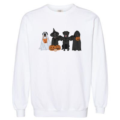 Black Labrador Halloween Garment-Dyed Sweatshirt