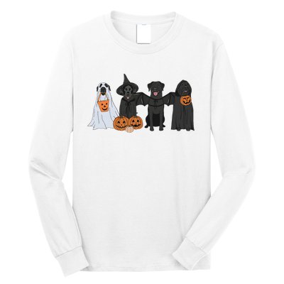 Black Labrador Halloween Long Sleeve Shirt