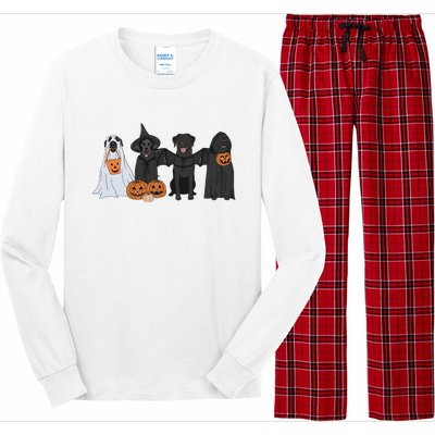 Black Labrador Halloween Long Sleeve Pajama Set