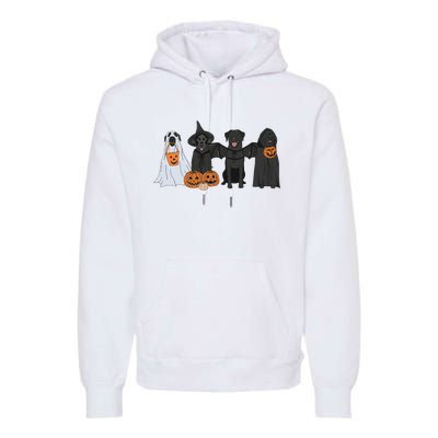 Black Labrador Halloween Premium Hoodie