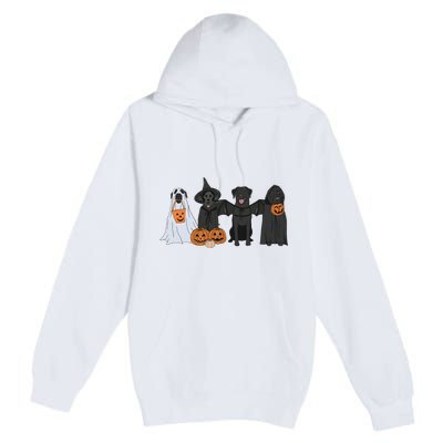 Black Labrador Halloween Premium Pullover Hoodie