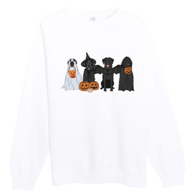 Black Labrador Halloween Premium Crewneck Sweatshirt