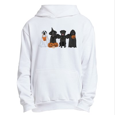 Black Labrador Halloween Urban Pullover Hoodie