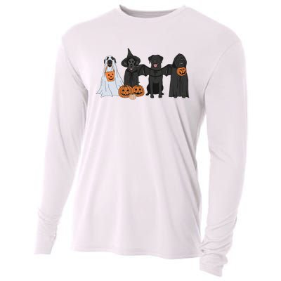 Black Labrador Halloween Cooling Performance Long Sleeve Crew