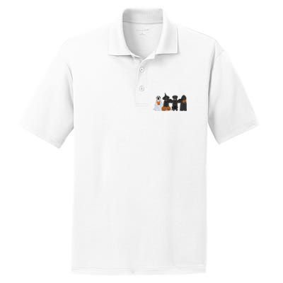 Black Labrador Halloween PosiCharge RacerMesh Polo