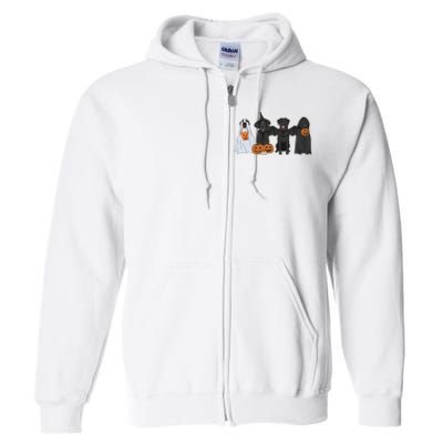 Black Labrador Halloween Full Zip Hoodie