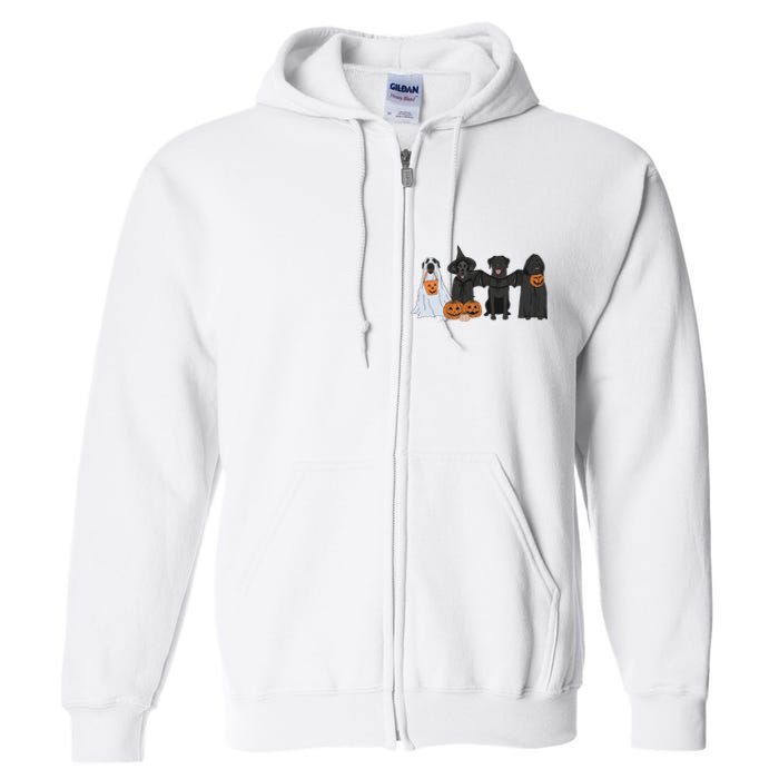 Black Labrador Halloween Full Zip Hoodie