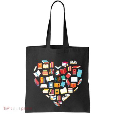 Book Lover Heart Shape Reading Club Librarian Bookworm Gift Premium Bag