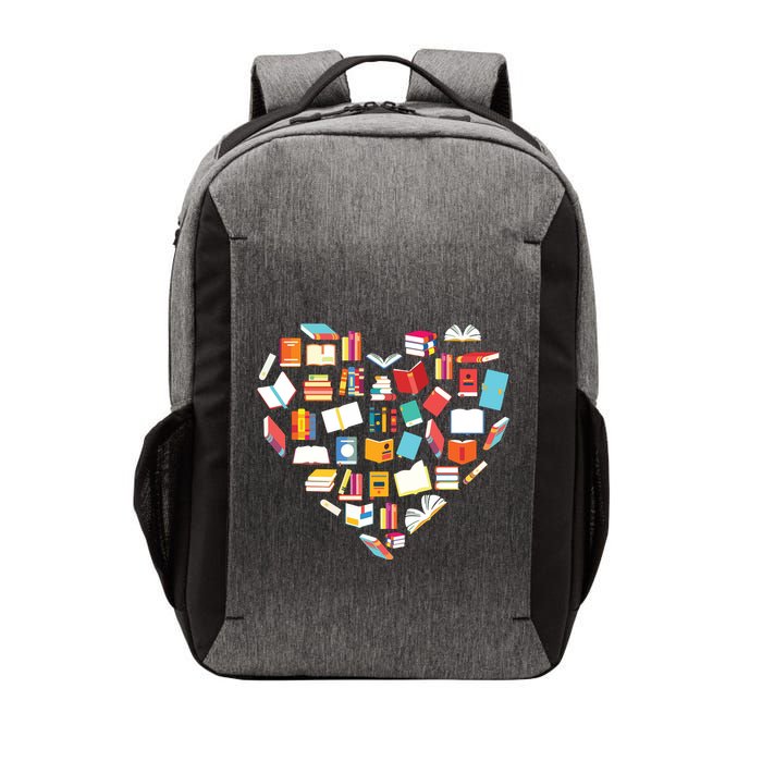 Book Lover Heart Shape Reading Club Librarian Bookworm Gift Premium Vector Backpack