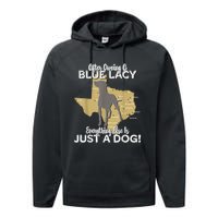 Blue Lacy Hunting Dog Texas State Dog Performance Fleece Hoodie