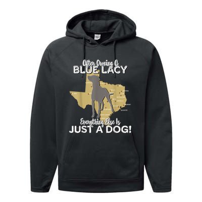 Blue Lacy Hunting Dog Texas State Dog Performance Fleece Hoodie