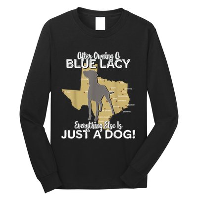 Blue Lacy Hunting Dog Texas State Dog Long Sleeve Shirt