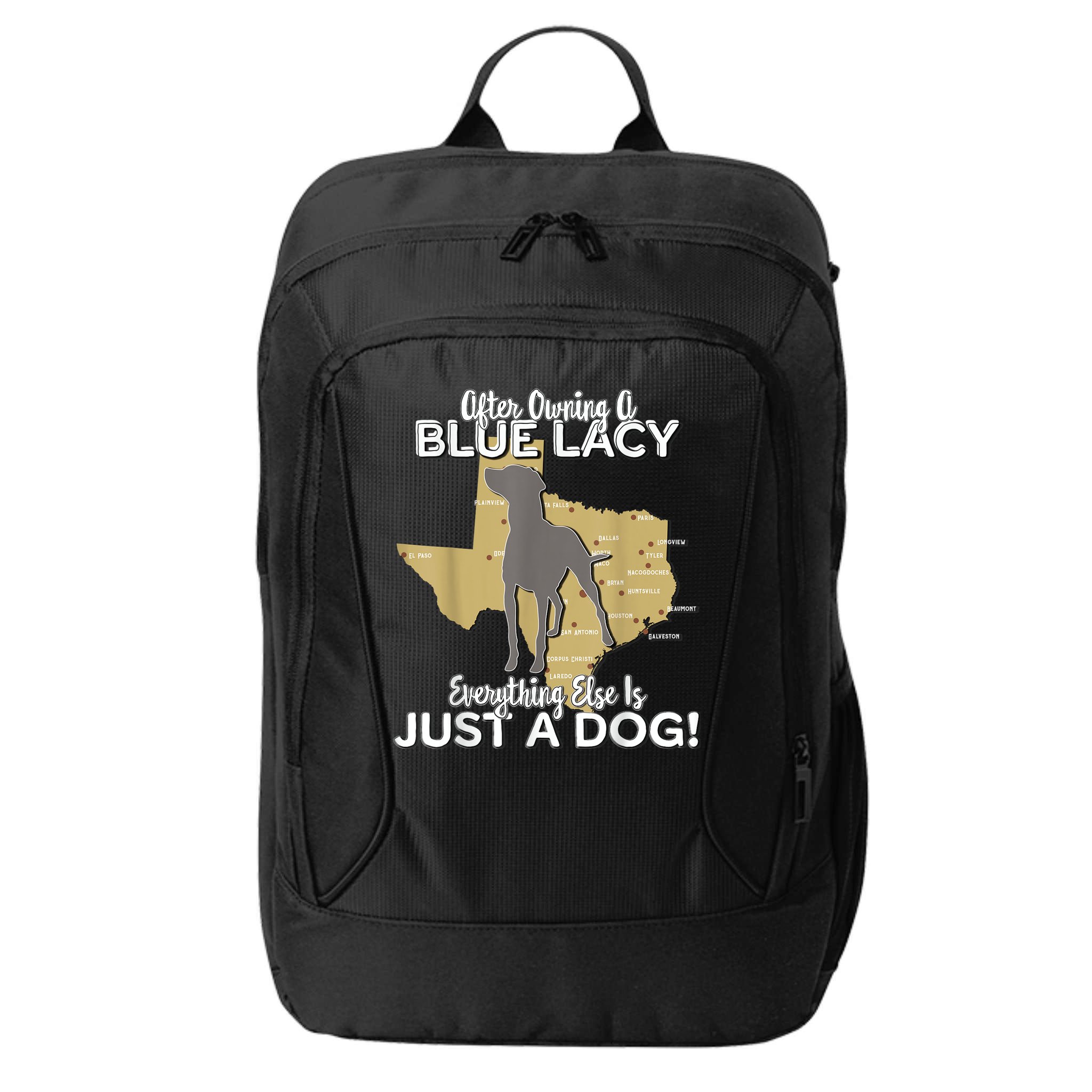 Blue Lacy Hunting Dog Texas State Dog City Backpack