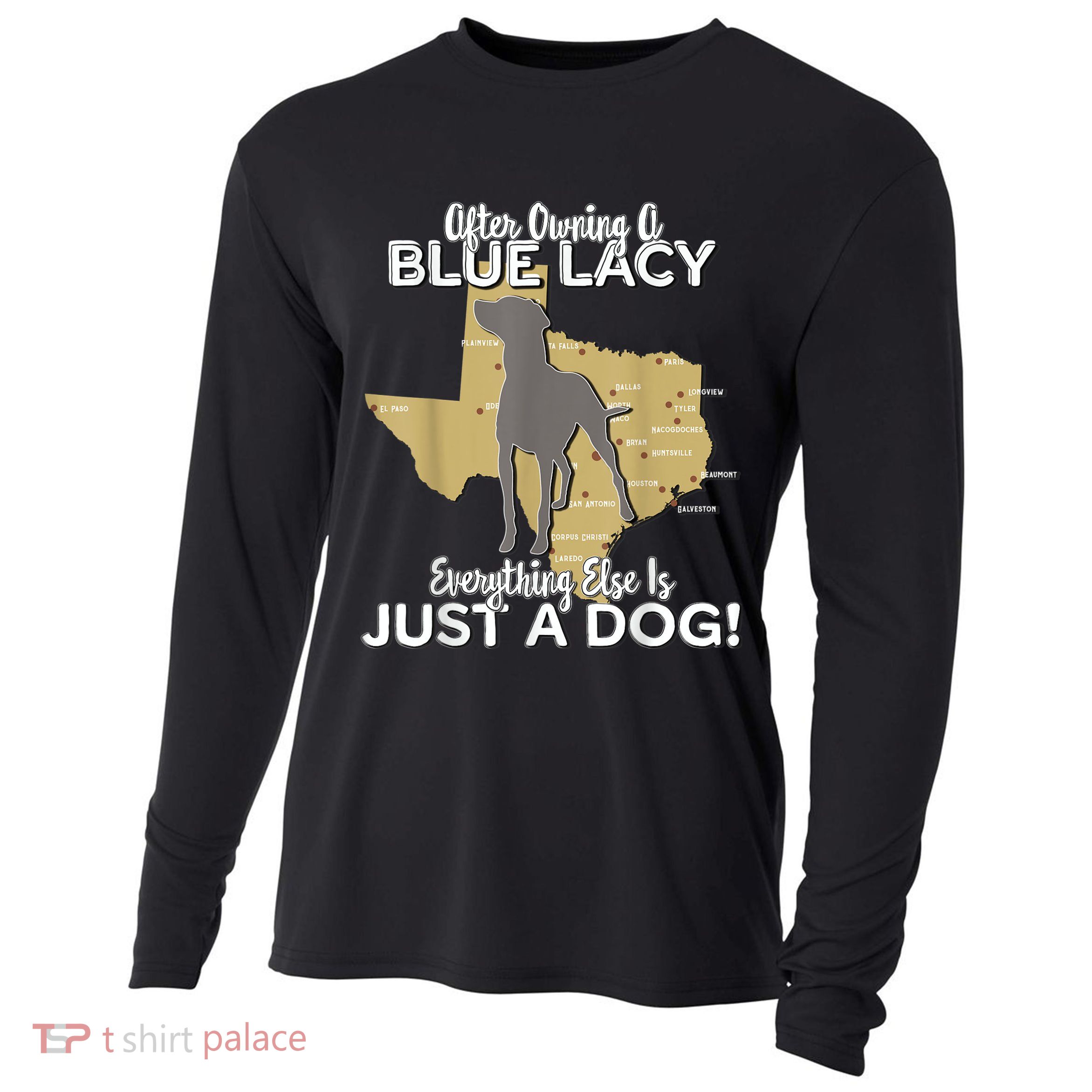 Blue Lacy Hunting Dog Texas State Dog Cooling Performance Long Sleeve Crew