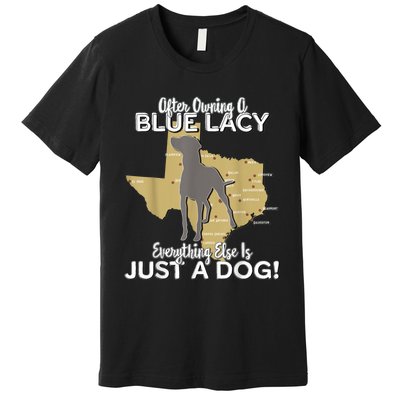 Blue Lacy Hunting Dog Texas State Dog Premium T-Shirt