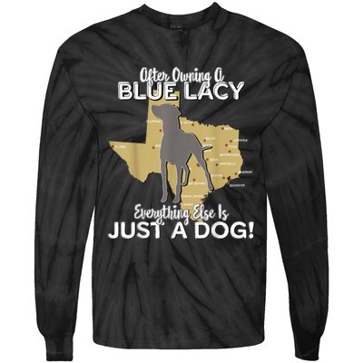 Blue Lacy Hunting Dog Texas State Dog Tie-Dye Long Sleeve Shirt