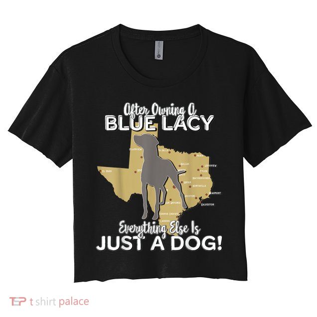 Blue Lacy Hunting Dog Texas State Dog Crop Top
