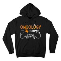 Boho Leopard Heartbeat Oncology Nurse Fall Thanksgiving Hoodie