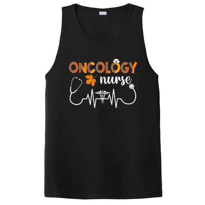 Boho Leopard Heartbeat Oncology Nurse Fall Thanksgiving PosiCharge Competitor Tank