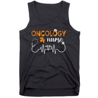 Boho Leopard Heartbeat Oncology Nurse Fall Thanksgiving Tank Top