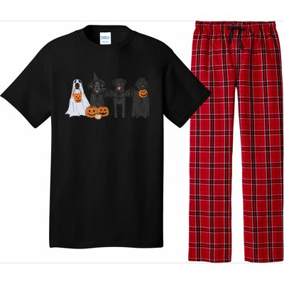 Black Labrador Halloween Ghost Pumpkin Gift Pajama Set