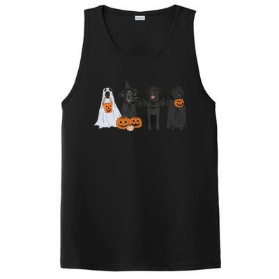 Black Labrador Halloween Ghost Pumpkin Gift PosiCharge Competitor Tank