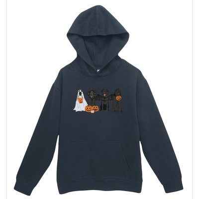 Black Labrador Halloween Ghost Pumpkin Gift Urban Pullover Hoodie