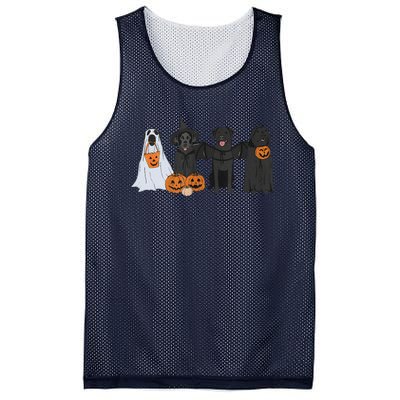 Black Labrador Halloween Ghost Pumpkin Gift Mesh Reversible Basketball Jersey Tank