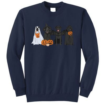 Black Labrador Halloween Ghost Pumpkin Gift Tall Sweatshirt