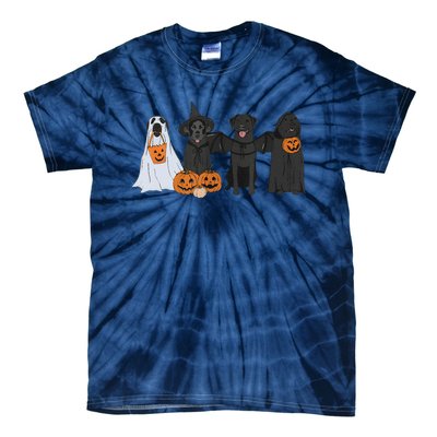 Black Labrador Halloween Ghost Pumpkin Gift Tie-Dye T-Shirt