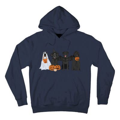 Black Labrador Halloween Ghost Pumpkin Gift Tall Hoodie