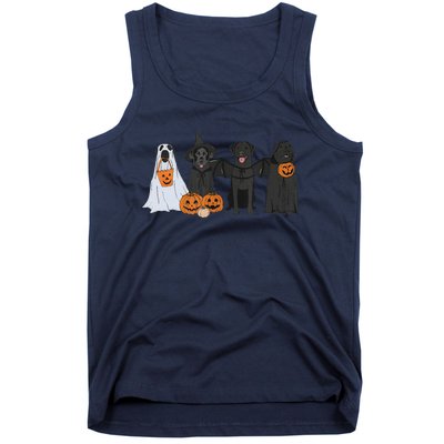 Black Labrador Halloween Ghost Pumpkin Gift Tank Top