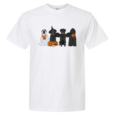 Black Labrador Halloween Ghost Pumpkin Gift Garment-Dyed Heavyweight T-Shirt