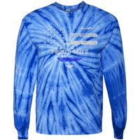 Blue Line Heart Design Wife Of Police Proud Usa Meaningful Gift Tie-Dye Long Sleeve Shirt